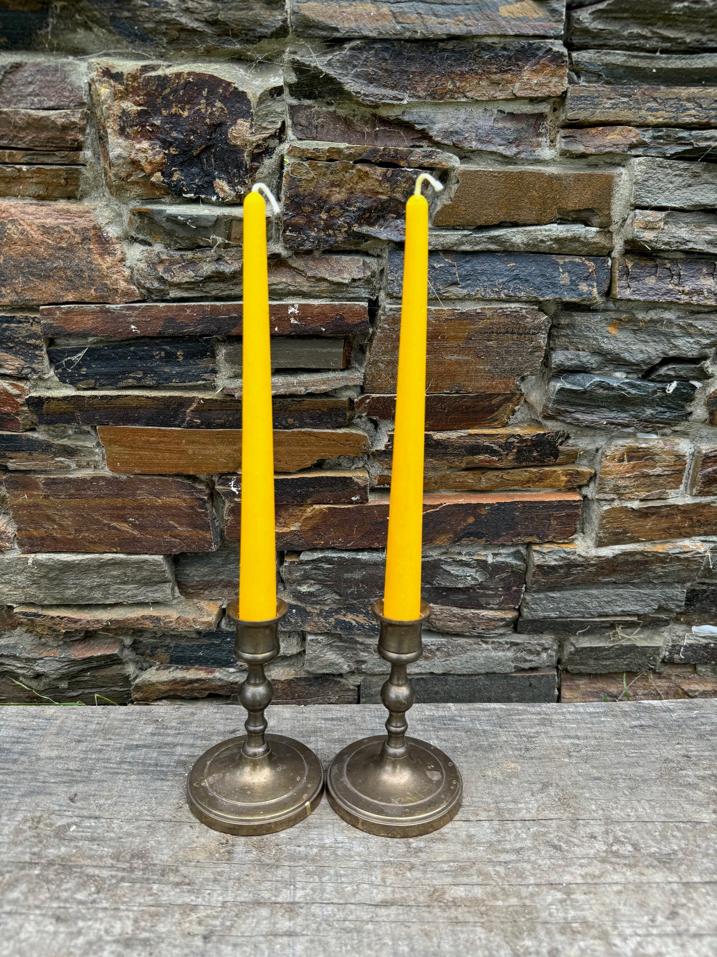 10" Beeswax Taper Candles (set of 2)