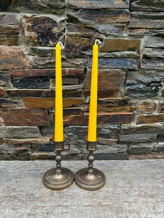 10" Beeswax Taper Candles (set of 2)