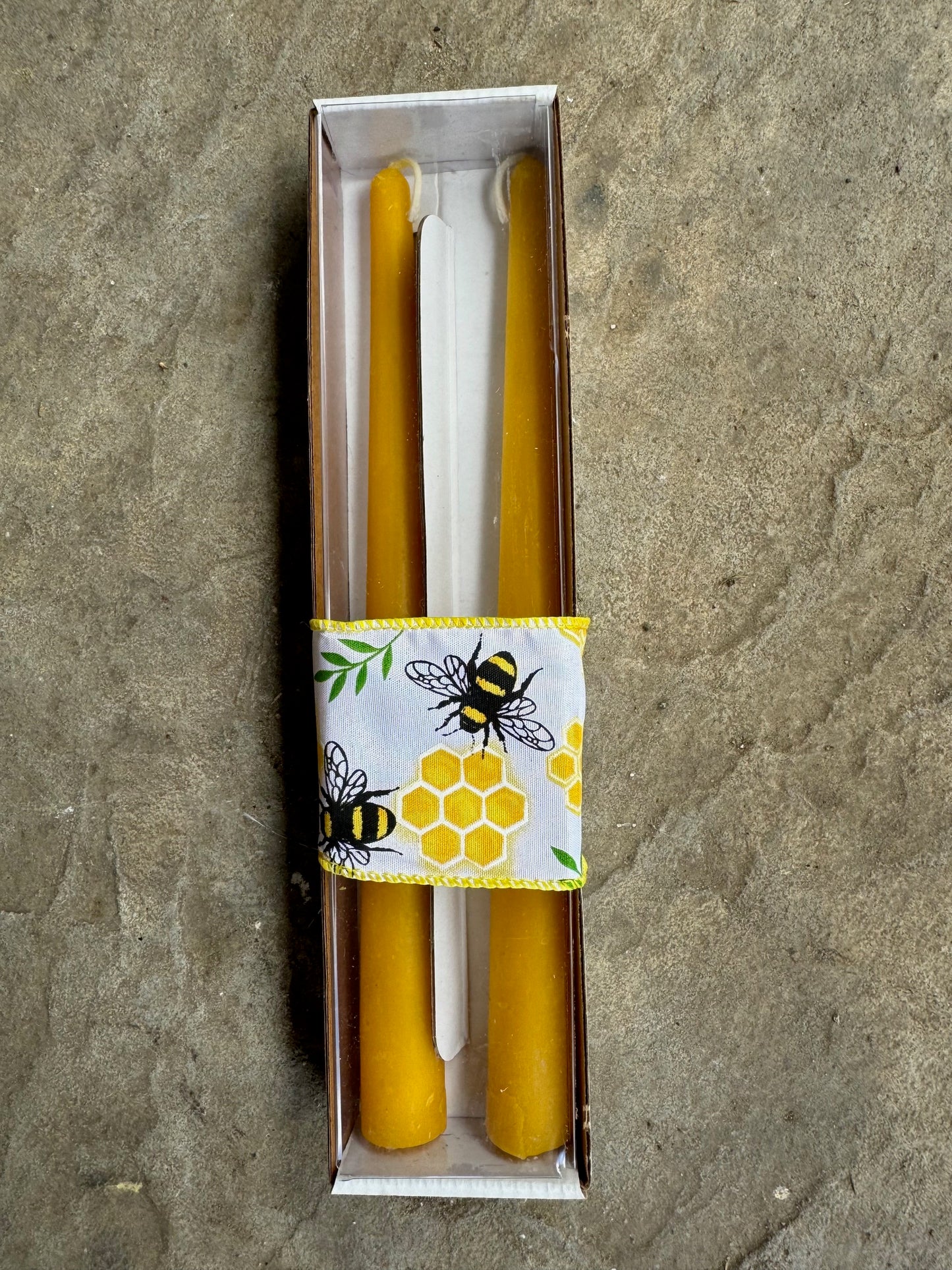 10" Beeswax Taper Candles (set of 2)